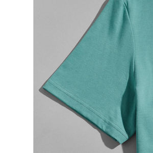 Camisetas de gran tamaño para hombre, camisetas de algodón de peso pesado, camisetas de manga corta con cuello redondo, camisetas clásicas suaves básicas de ajuste holgado - Product Image 2