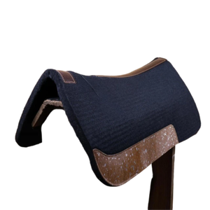 Premium All-Purpose Western Wool Felt & Cotton Drill Saddle Pad with Customized Logo for <b>Dressage</b> Horse Riding and Training - Product Image 1