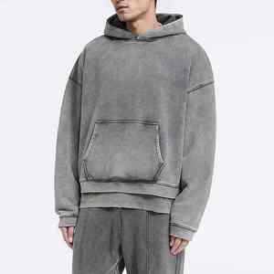 Sweat-shirt classique délavé à l'acide, ton rétro, polaire doux, pull chaud d'hiver, style robuste, mode quotidienne, confortable à porter - Product Image 4