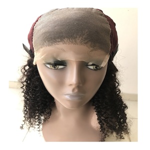 Peluca de cabello humano rizado con cierre de encaje para mujeres negras, pelo peruano virgen de buena calidad, 4x4, Hd, venta al por mayor - Product Image 1