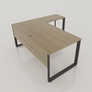 1600x800mm <b>Solid</b> <b>Wood</b> Executive <b>Desk</b> Legs with Triangular Steel Frame Easy Interlocking Assembly Modern Luxury Minimalist Design - Product Image 3