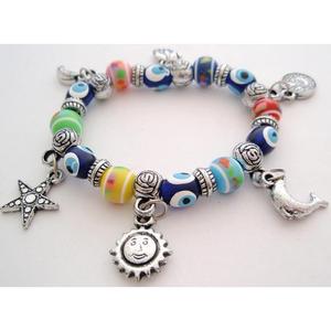 Charme de mode mauvais œil en plastique pour bracelet - Product Image 1