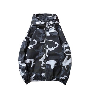 Mens Camo Windcheater Bomber <b>Biker</b> Jacket Hooded Blazer Top Coat Windbreaker <b>Hoodie</b> Camouflage Custom Print Anorak - Product Image 4