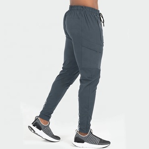 Performance Respirant Extensible Tissu Fit Survêtement Pantalon Ceinture Élastique Plaine Polyester Spandex Jogger Pan survêtements pour hommes - Product Image 2