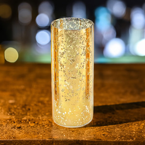 HST0410GS - Gold Speckled Glass <b>Hurricane</b> <b>Candle</b> Shade Chimney Tube [No Bottom] - 4 x 10 - Product Image 2