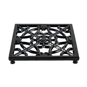 High Selling <b>Trivets</b> Premium Black Powder-Coated Iron <b>Trivet</b> Elegant Decorative Tabletop Protector for <b>Kitchen</b> & Dining <b>Trivets</b> - Product Image 1