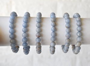 Hot Selling High Quality Angelite Healing <b>Bracelet</b> Semi Precious <b>Gemstone</b> <b>Bracelet</b> for Jewelry Meditation - Product Image 2