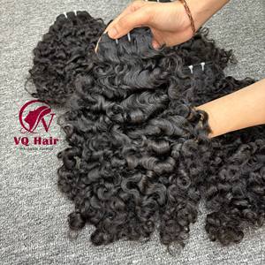 Raw vietnamita rizado sin procesar Virgen cutícula alineada máquina de cabello humano trama doble 100g Paquete de cabello extensiones de proveedor - Product Image 3