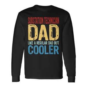 Camiseta de Manga Larga para Técnico de Subestaciones, Ideal para Papás como un Papá Normal - Producto Promocional - Product Image 1