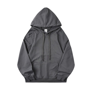 Sweat-shirt à capuche en coton biologique épais 350g pour hommes et femmes, coupe ample, décontracté, imprimé et brodé - Product Image 3