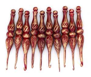 ชุดตะขอถักโครเชต์ไม้ชุดตะขอถักโครเชต์ไม้สีน้ำตาล10ชิ้น - Product Image 2