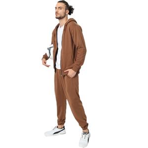 New Custom Men's Soccer <b>Track</b> Suit with Custom Logo 100% Cotton Fleece 2 in 1 Design Streetwear Winter Jogging Suit - Product Image 3