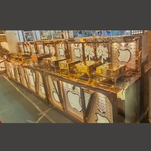 เคาน์เตอร์จัดงานแต่งงานทำจากสแตนเลสแบบทันสมัยสำหรับบาร์และสวนกลางแจ้งของโรงแรมบ้านดีไซน์โลหะทนทาน - Product Image 3