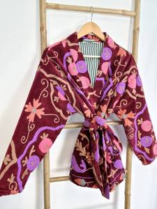 Crewel Festival Chaqueta de regalo especial Hecho a mano Suzani Chaqueta corta bordada a mano para mujer - Product Image 6