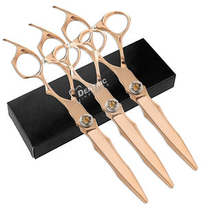 Tijeras de pelo de hoja recta para diestros para Peluqueros Cuchillas afiladas de tensión ajustable Puntas romas para corte de peluquería - Product Image 1