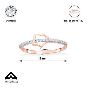 Anillo de Cóctel con Zafiro Rosa, Anillo de Promesa Geométrico Chapado en Rodio, Joyería Fina con Certificación IGI - Product Image 6