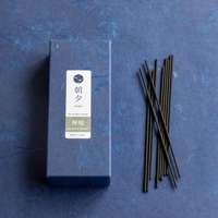 Coffret cadeau d'encens à faible fumée Asayu Japon, 100% fabriqué au Japon, porte-encens en céramique et laiton avec bâtonnets d'encens aux senteurs de jardin zen japonais