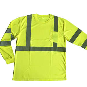 T-shirt de travail à manches longues avec logo personnalisé pour hommes, fabriqué en mélange de coton et de polyester pour les travaux de construction et d'usine - Product Image 3