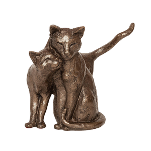 Escultura de Animal de Metal hecha en estilo Vintage con estatua de gato de bronce de fundición hecha a mano realista hecha a mano - Product Image 3
