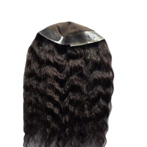 Topper de Cabello Humano Remy 100% con Ondas Profundas y Monofilamento para Mujer, Cabello Taz BD Importado de Bangladés - Product Image 4