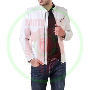 Veste en cuir véritable pour homme, légère, style streetwear, pour l'hiver, avec logo personnalisé, vente en gros du fabricant - Product Image 4