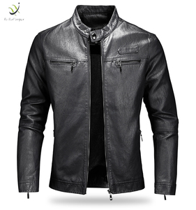 Chaqueta de Cuero para Hombre, Nueva Llegada 2022, Alta Calidad, Cuello Alto Delgado, Ropa Casual para Exteriores de Invierno, Transpirable e Impermeable - Product Image 4