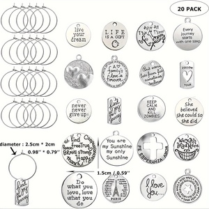 Bijoux en verre à vin personnalisés OEM/ODM marqueurs de boissons sur le thème du texte avec boucle pour Cocktails Champagne & Party Favors - Product Image 3