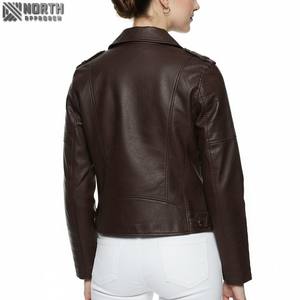 Nouveau Style femmes hiver en cuir véritable respirant décontracté veste en cuir meilleure vente personnalisable - Product Image 2