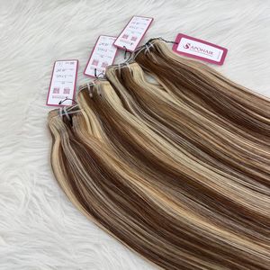 Extensiones de Cabello Humano Vietnamita Virgen 100% Natural, Ondulado, con Reflejos Balayage, Clip-in, Sin Enredos, Suaves - Product Image 1