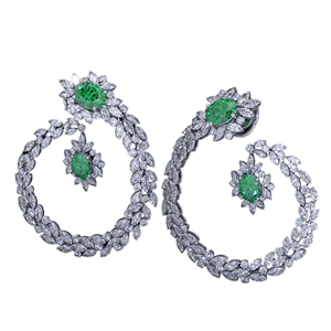 Wholesale 14K Gold Stud <b>Earrings</b> White Lab Grown Diamond and Natural Diamond IGI Certified for Anniversary and Party Wear - Product Image 1