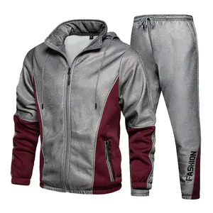 2024 Brand Spring Sets Tracksuit Men Hooded Sweatshirt Outfit Sportswear Male Suit Jacket+ 2 Piece Set Casual Mens Suit