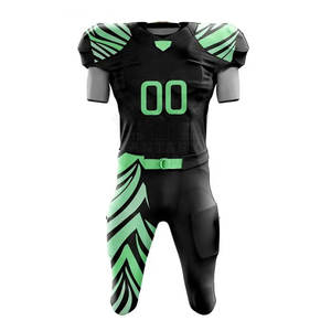 ชุดยูนิฟอร์มอเมริกันฟุตบอลแบบสั่งทำพิเศษ เสื้อเจอร์ซีย์ กางเกง ชุดทีม พร้อมปักโลโก้ ชื่อ หมายเลข ผ้าระบายอากาศได้ดี - Product Image 1