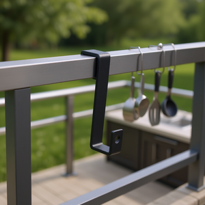 Crochets Amicasa Anthracite KONNECT GL845HK, lot de 6, rangement pour cuisine extérieure - Product Image 3