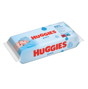 Huggies Natural Care Lingettes pour bébé sensibles, non parfumées, hypoallergéniques, eau purifiée à 99% - Product Image 3