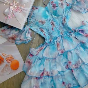 Robe à la mode au-dessus du genou avec imprimé floral et ombré-Idéal pour les fêtes et les sorties, vous assurant de vous démarquer dans le style - Product Image 5