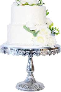 Soporte de Metal para servir pasteles, Decoración de mesa de cumpleaños y boda, Acabado niquelado - Product Image 2