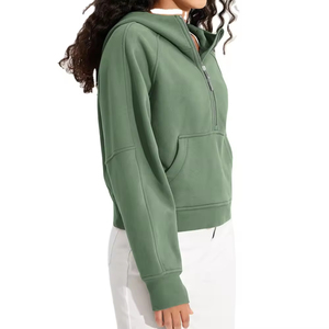 Sudadera Corta con Capucha de Manga Larga para Mujer, Ligera, Transpirable, 100% Algodón, Servicio OEM, Precio Razonable - Product Image 3
