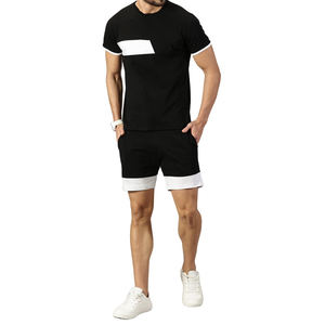 Ensembles courts de vêtements de rue en deux pièces de style supérieur pour les ensembles jumeaux de coupe régulière entièrement personnalisés pour les hommes de taille adulte - Product Image 1
