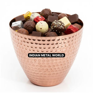 Fine Quality Engraved <b>Silver</b> Metal Serving <b>Bowl</b> With Floral Design Decorative Aluminium Chocolate <b>Bowl</b> Tabletop Festival Wedding - Product Image 5