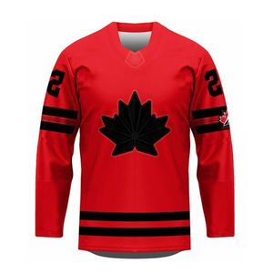 Maillot de Hockey sur glace imprimé nom/numéro, chemise de Hockey sur glace personnalisée, maillot d'entraînement de compétition, 2023 - Product Image 1
