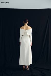 Haute qualité rayonne Spandex tissé tissu a-ligne Silhouette robe bon prix LAYLA robe à manches longues vêtements femmes robes femmes - Product Image 5