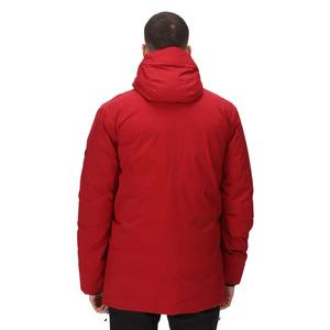 Chaquetas Parka Impermeables Acolchadas con Cremallera de Color Rojo para Hombre en Oferta con Capucha Integrada, Chaquetas de Invierno para Hombre - Product Image 2