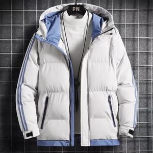 Chaquetas acolchadas con capucha de invierno para hombre de alta calidad, abrigos informales de pato blanco, prendas de vestir exteriores de lona cálidas a prueba de viento, tamaño 4X para exteriores - Product Image 3