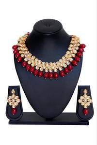 Top fabricant indien dernière conception élégante ethnique de haute qualité plaqué or Kundan collier boucles d'oreilles Tikka femmes accessoires - Product Image 3