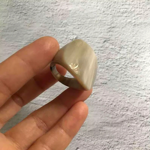 Buffalo Horn Ring Polished Party Ware Jewelry for Wedding Anniversary Hot Sale Color Natural Horn - Product Image 1