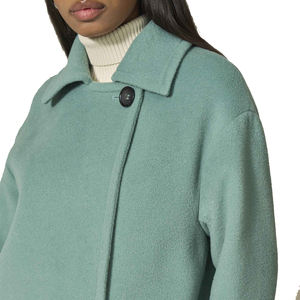 Abrigo de Gabardina Vintage para Mujer |   Gabardina Larga de Alta Calidad con Cinturón |   100% Lana |   Fabricante OEM/ODM Directo - Product Image 6