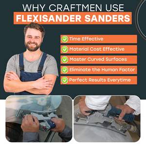 Ponceuse orbitale électrique à vitesse variable pour surfaces plates et courbes, pour la réparation de carrosseries de véhicules, matériaux composites - Product Image 4