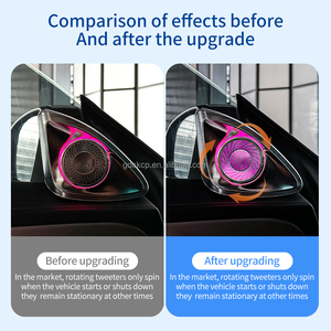 Tweeter rotatif C205 4D avec synchronisation musicale et lumière ambiante <span class=keywords><strong>64</strong></span> couleurs, en ABS, pour haut-parleur de voiture C-coupé 2016-2021 - Product Image 5