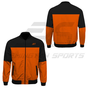 Diseño personalizado Hombres Chaqueta Bomber Color sólido Chaqueta Bomber Streetwear Hombres Chaqueta Bomber - Product Image 1