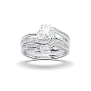 Anillo de boda de mujer de diamante cultivado en laboratorio redondo elegante de 1,10 quilates al por mayor OEM con oro sólido 925 plata esterlina - Product Image 6